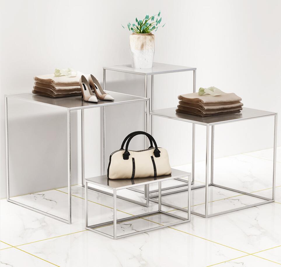 Women's clothing store racks Commercial Furniture water display stand show window decoration cloth zhongdaotai bag runwater storage cabinet