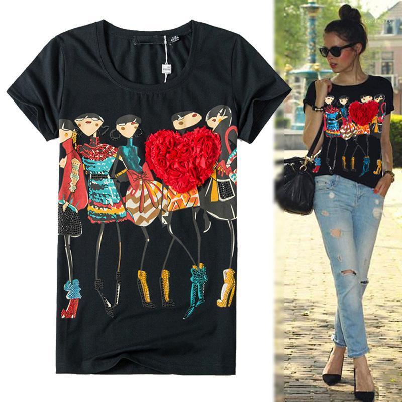 women's t-shirt Red Heart t shirt women Female Short Sleeve Print poleras de mujer camisas femininas Rhinestone Tops1, White
women's t-shirt Red Heart t shirt women Female Short Sleeve Print poleras de mujer camisas femininas Rhinestone Tops1, White