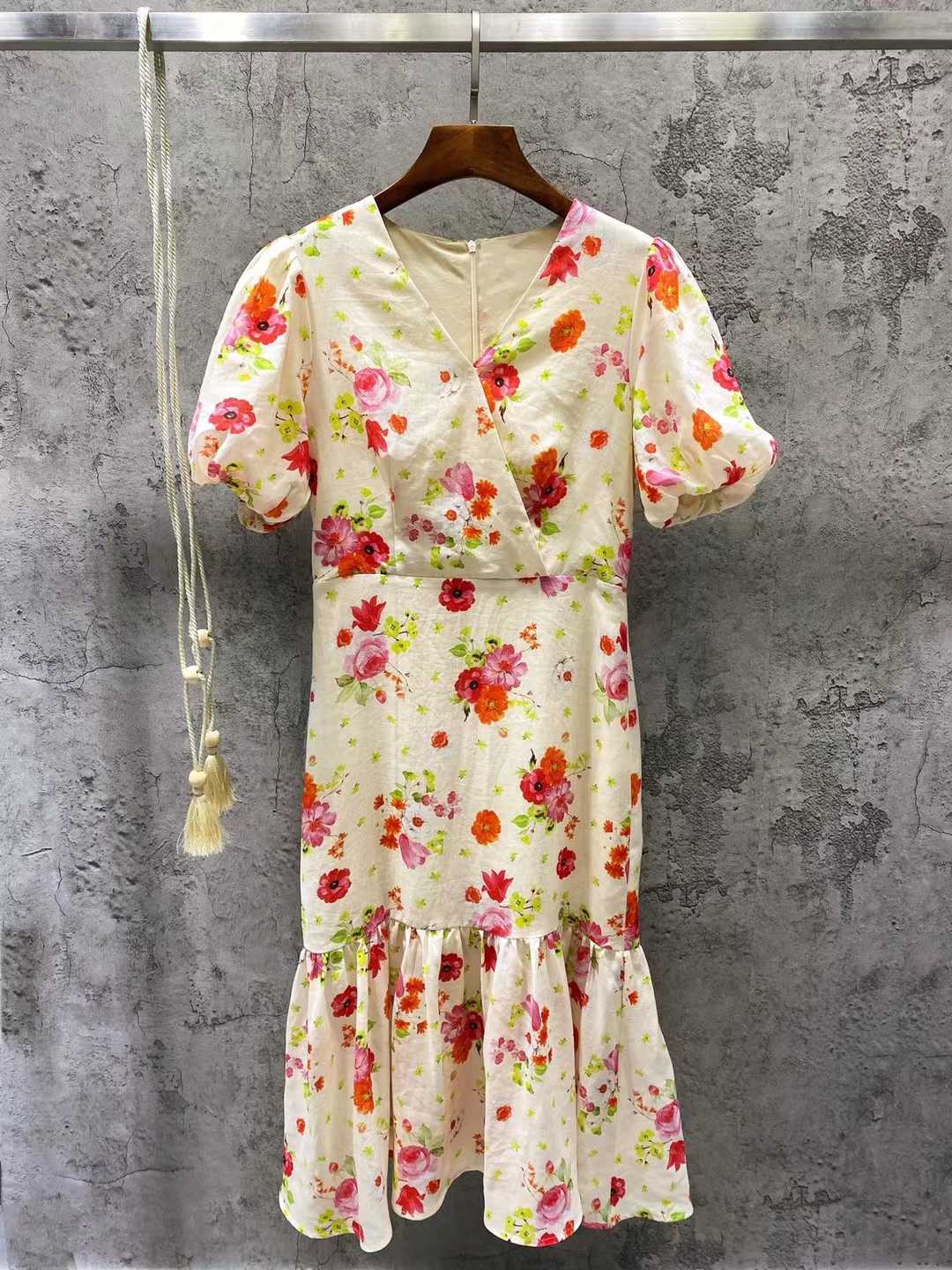 Truevoker Summer Runway Cotton Cottagecor Mermaid Festa Vestido Lady Short Sleeve Flower Print Vocation Trumpet Dress 210602, Multi
Truevoker Summer Runway Cotton Cottagecor Mermaid Festa Vestido Lady Short Sleeve Flower Print Vocation Trumpet Dress 210602, Multi