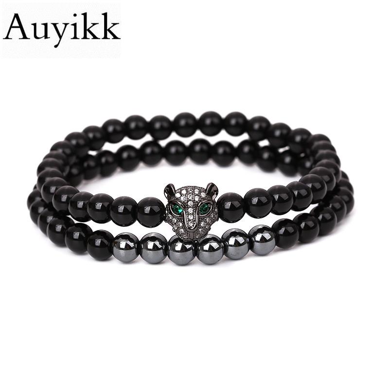 Beaded, Strands Auyikk 2pcs/set Couple Jewelry For Women Leopard Charms Bracelet DIY Men Stone Bangles Pulseira Masculina, Black
Beaded, Strands Auyikk 2pcs/set Couple Jewelry For Women Leopard Charms Bracelet DIY Men Stone Bangles Pulseira Masculina, Black