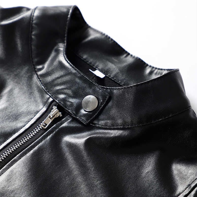 Women PU Leather Thick Jackets Autumn Winter Solid Waterproof Long Sleeve Coats Female Streetwear Warm Ladies Jacket 211014