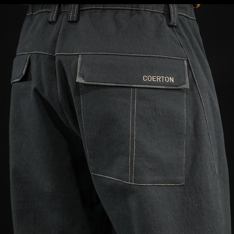 Men's Fall/Winter 2021 Trousers Fashion Bunch Of Foot Sweatpants Loose Harlan Stretch Straight Leg Pants