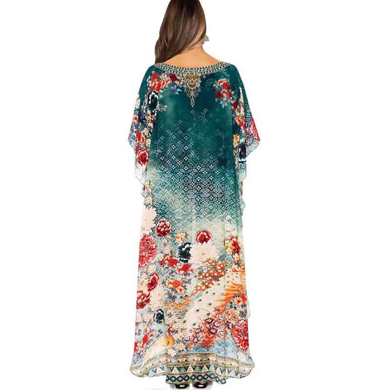 Beach Dress Kaftan Pareo Sarongs Sexy Cover-Up Bikini Swimwear Tunic Swimsuit Bathing Suit Cover Ups Robe De Plage #Q1040 210420