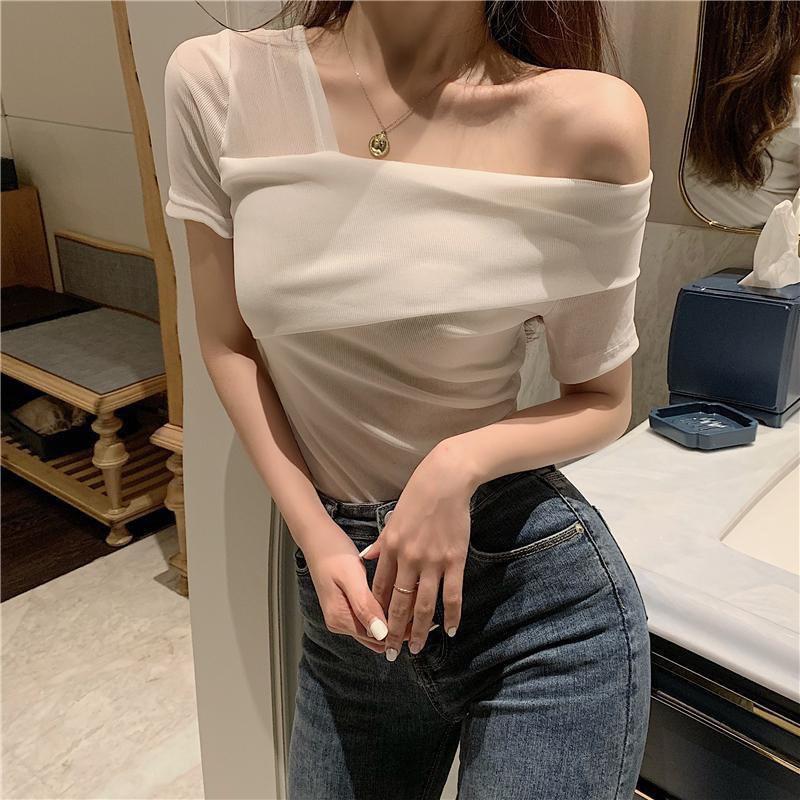 Women's T-Shirt Women Short Sleeve T-shirts Knitting Top Tees Sexy Off-Shoulder Slim Summer Ladies Tee Shirt
Women's T-Shirt Women Short Sleeve T-shirts Knitting Top Tees Sexy Off-Shoulder Slim Summer Ladies Tee Shirt