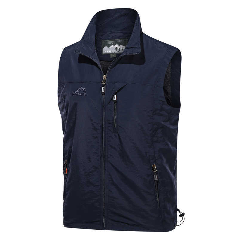 Outdoor Men's Hiking Vest Summer Quick Dry Breathable Mesh Jackets Fishing Hunting Waistcoat Men Pography Army Green Vest 210603