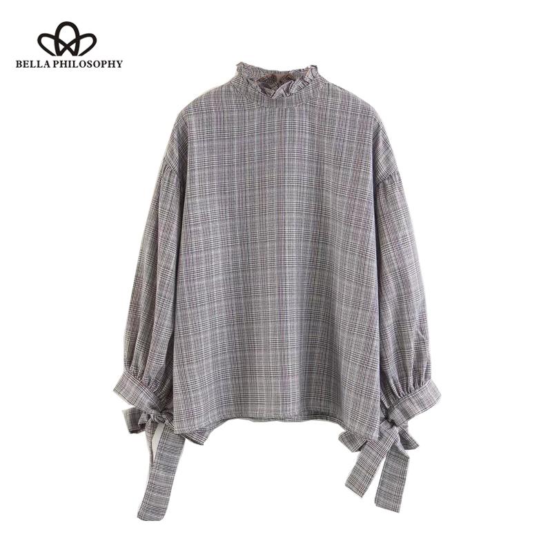 Women' Blouses & Shirts Philosophy 2021 Spring Houndstooth Plaid Shirt Women Blouse Long Sleeves Female Casual Streetwear Blusas, Gray
Women' Blouses & Shirts Philosophy 2021 Spring Houndstooth Plaid Shirt Women Blouse Long Sleeves Female Casual Streetwear Blusas, Gray
