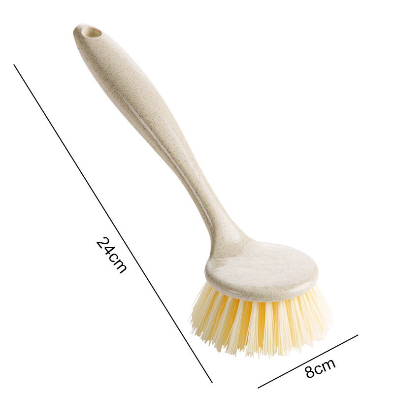 1Pcs Washing Dishes Brushes Kitchen Tools Plastic Portable Pot Cleaning Brush Long-handled Multifunction