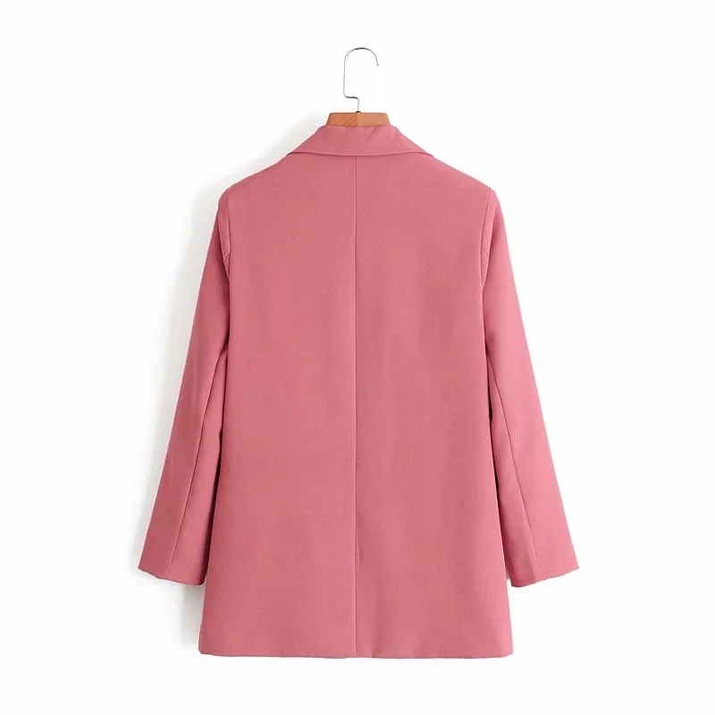 vintage women long jackets autumn office ladies suits fashion female red single button casual girls 210430