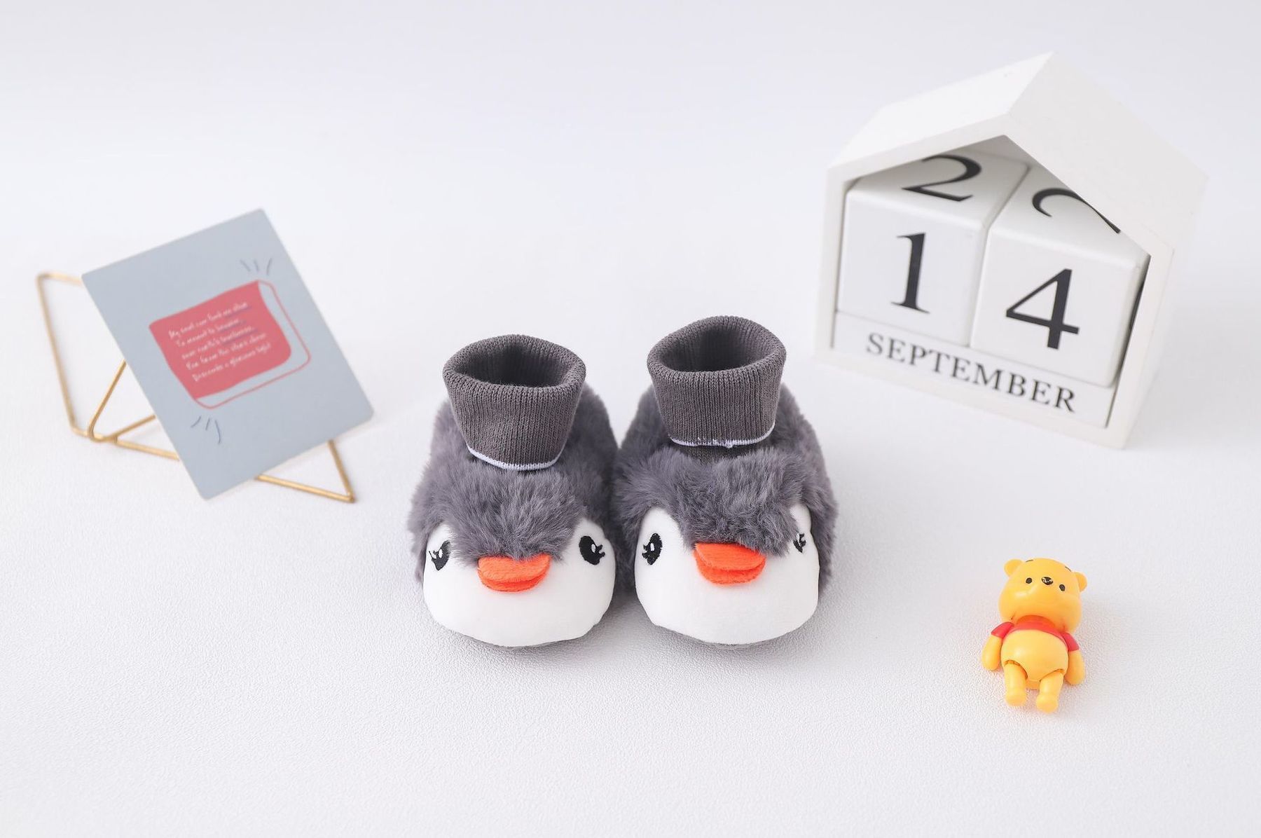 Baby Winter Plush Thick Warm Covers Newborn Indoor Cartoon Floor Socks Antiskid Hand Knitting Shoes