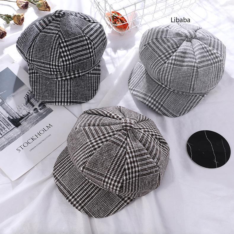 Libaba Autumn Retro Octagonal Hat Female Bird Plaid Painter Literary Youth Cap And Winter Woolen Sboy Berets, 02
Libaba Autumn Retro Octagonal Hat Female Bird Plaid Painter Literary Youth Cap And Winter Woolen Sboy Berets, 02