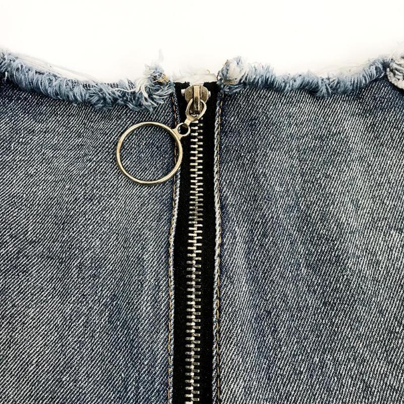 Women Sexy Denim Shorts Adjustable Drawstring Hollow Out Club Style High Waist Button Zipper Tassel Blue Short Jeans Women's