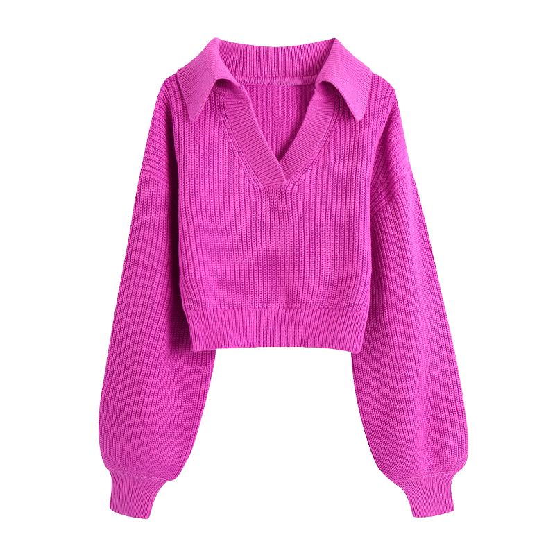 Women' Sweaters BLSQR Red Lapel Women Vintage Chic Elegant Pullover Tops Female Streetwear Fashion Casual Sweater Lady, As picture
Women' Sweaters BLSQR Red Lapel Women Vintage Chic Elegant Pullover Tops Female Streetwear Fashion Casual Sweater Lady, As picture