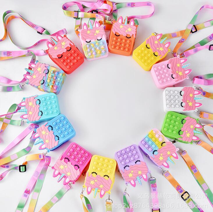 party favor Fidget Pops Sensory Bubble Shoulder Bag Finger Push Phone Pouch Case Change Coin Purse Decompression Unicorn Toys for Kids christmas Gifts
party favor Fidget Pops Sensory Bubble Shoulder Bag Finger Push Phone Pouch Case Change Coin Purse Decompression Unicorn Toys for Kids christmas Gifts
