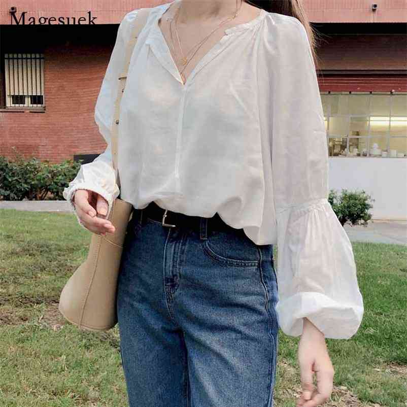 Elegant V-neck Autumn Women Overalls Blouse Long Sleeve Early Feminine Korean Chic Solid Color Women's Shirts Blusas 11191 210518, White
Elegant V-neck Autumn Women Overalls Blouse Long Sleeve Early Feminine Korean Chic Solid Color Women's Shirts Blusas 11191 210518, White