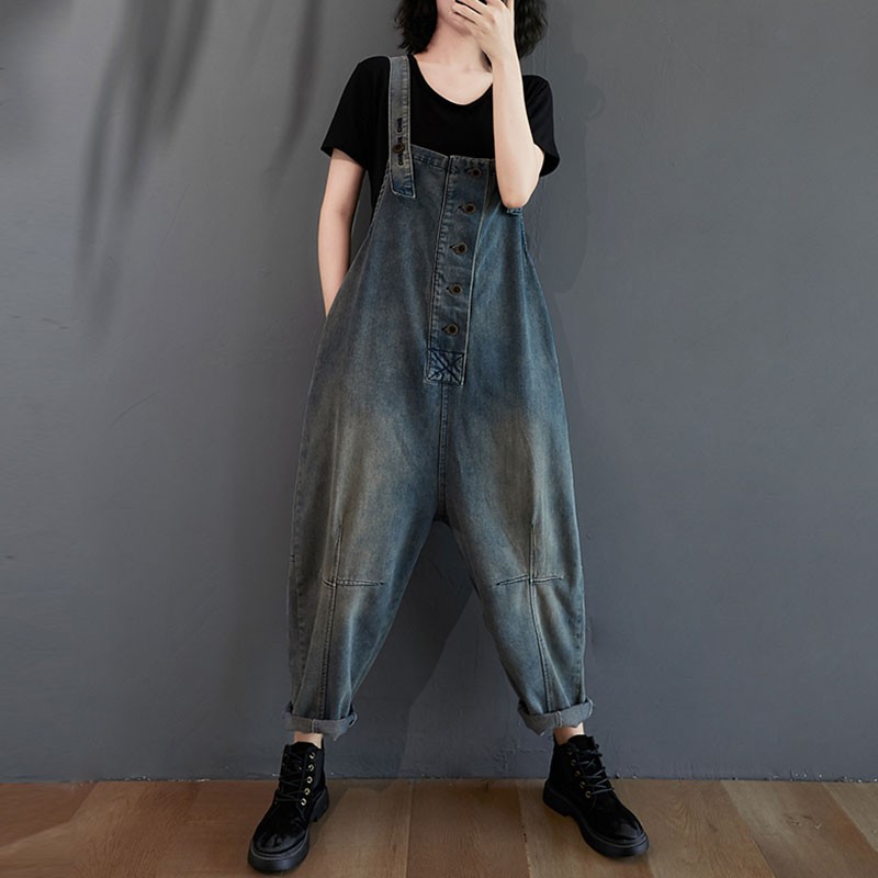 Women Autumn Vintage Denim Jumpsuits New Arrival 2021 Fashion Simple Style Jeans Overalls Female Loose Casual Rompers S1773, Photo color
Women Autumn Vintage Denim Jumpsuits New Arrival 2021 Fashion Simple Style Jeans Overalls Female Loose Casual Rompers S1773, Photo color