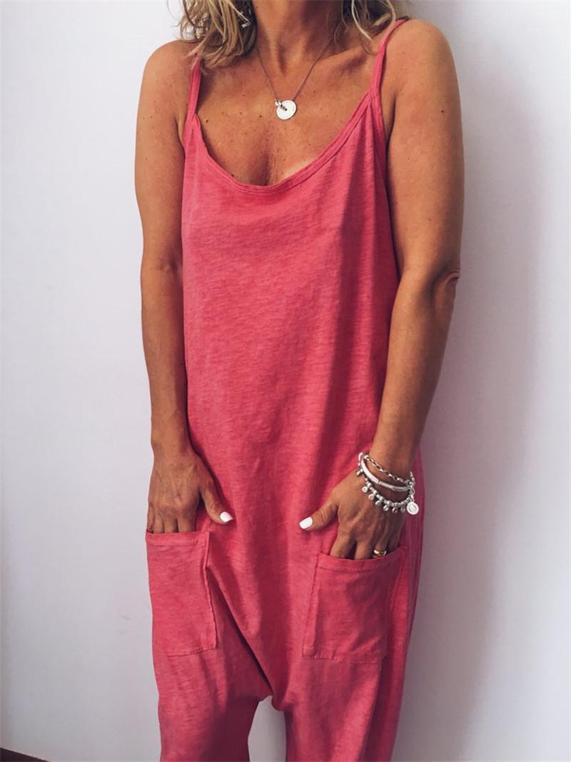 Women' Jumpsuits & Rompers 2021 Summer Women Solid Sleeveless Harem Strappy Pants Loose Jumpsuit Baggy Trouser Overalls Casual Bodysuits, Black
Women' Jumpsuits & Rompers 2021 Summer Women Solid Sleeveless Harem Strappy Pants Loose Jumpsuit Baggy Trouser Overalls Casual Bodysuits, Black