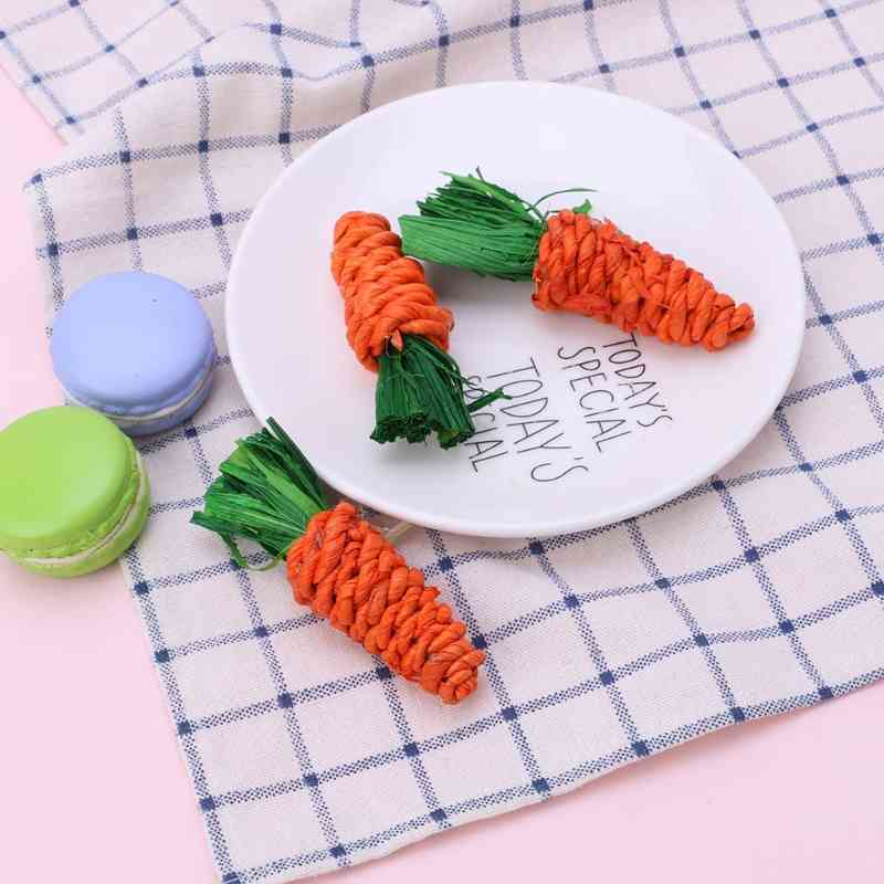 3.Cuts carrot Former rabbit Hamster Chew Bite Toys Cavia Dental cleaning Toys