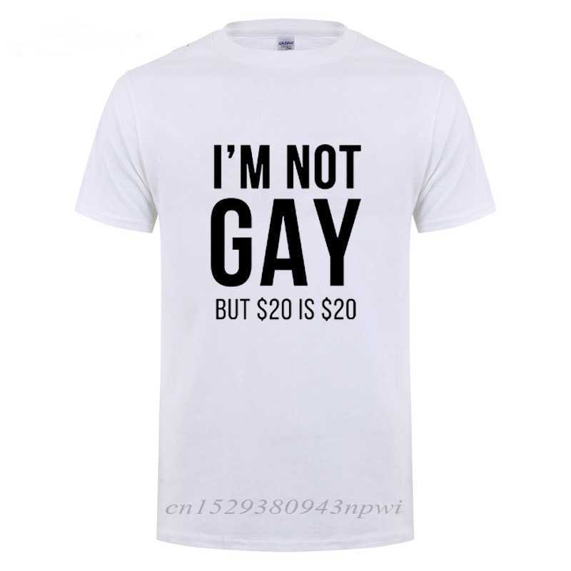I'm Not Gay But 20 is 20 Funny T-shirt For Man Bisexual Lesbian LGBT Pride Birthdays Party Gifts Cotton T Shirt 210629