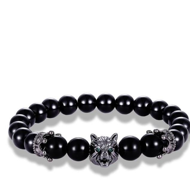Beaded, Strands 8mm Wolf Gold Silver Copper Cz Zircon Cubic Zirconia Beads Bohemian Yoga Bracelet Agate Onyx Stone Bangles Xdv2
Beaded, Strands 8mm Wolf Gold Silver Copper Cz Zircon Cubic Zirconia Beads Bohemian Yoga Bracelet Agate Onyx Stone Bangles Xdv2