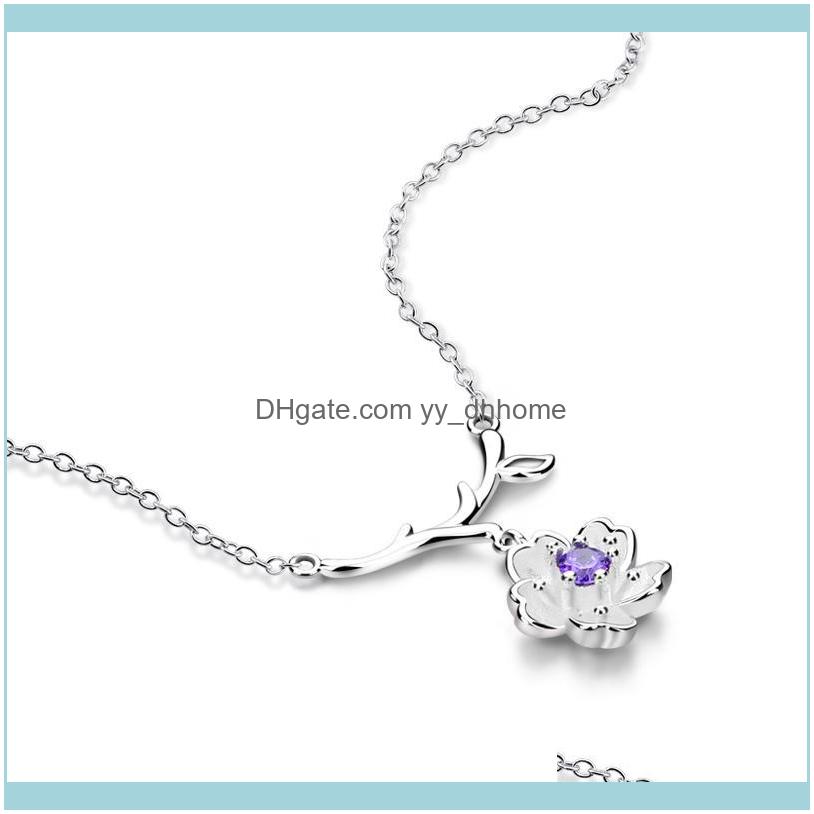 Chains Necklaces & Pendants Jewelrychains 100% 925 Sterling Sier Purple Zircon Flower Pendant Necklace Girl Charm Jewelry Solid Water Wave C
Chains Necklaces & Pendants Jewelrychains 100% 925 Sterling Sier Purple Zircon Flower Pendant Necklace Girl Charm Jewelry Solid Water Wave C