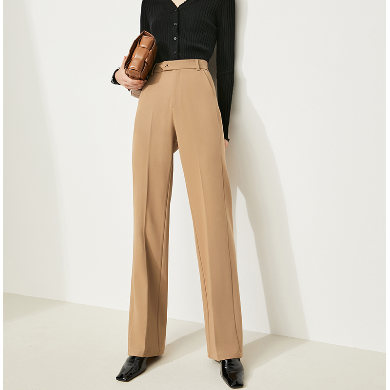 Amii Minimalism Winter Women Pants Office Lady High Waist Wide Leg Pants Loose Elegant Trousers For Women Casual Pant 12120365CX220310