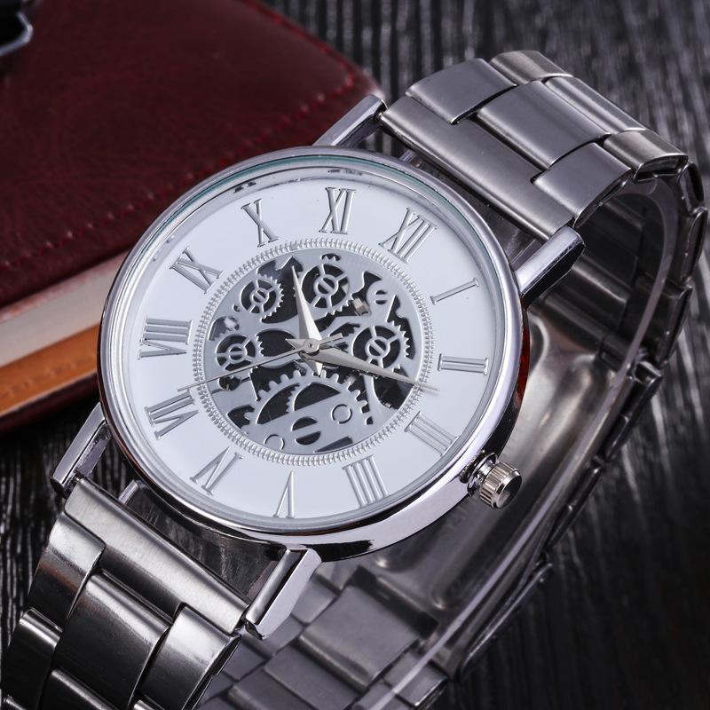 Men's Watches 2021 Luxury Men Hollow Gear Quartz Watch Full Stainless Steel Military For Male Relogio Masculino Wristwatches, Slivery;brown
Men's Watches 2021 Luxury Men Hollow Gear Quartz Watch Full Stainless Steel Military For Male Relogio Masculino Wristwatches, Slivery;brown
