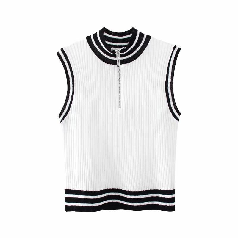 Women' Sweaters High Quality Sweater, 2021 Spring Style White Zipper Mixed Colors Knitted Vest
Women' Sweaters High Quality Sweater, 2021 Spring Style White Zipper Mixed Colors Knitted Vest