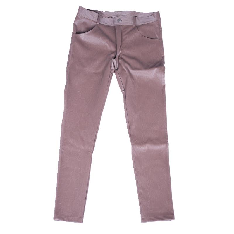 Men Sexy Slim Pants Faux Leather Motorcycle Trousers Tight Stretchy Casual Stylish Men's