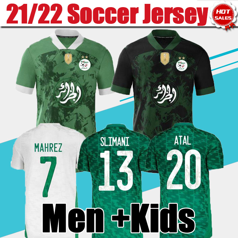 2021 Algeria soccer jersey Fans home white away green MAHREZ FEGHOULI BENNACER ATAL Special Version Football Shirts Training Jersey men + kids sets maillot de foot, Kids away green
2021 Algeria soccer jersey Fans home white away green MAHREZ FEGHOULI BENNACER ATAL Special Version Football Shirts Training Jersey men + kids sets maillot de foot, Kids away green