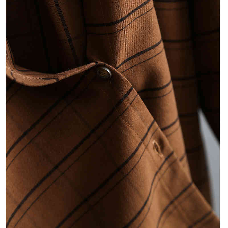 Vintage Loose Long Sleeve Shirt Oversize Women Blouse Autumn Front Short Back Turn-Down Collar Casual Tops 10870 210506