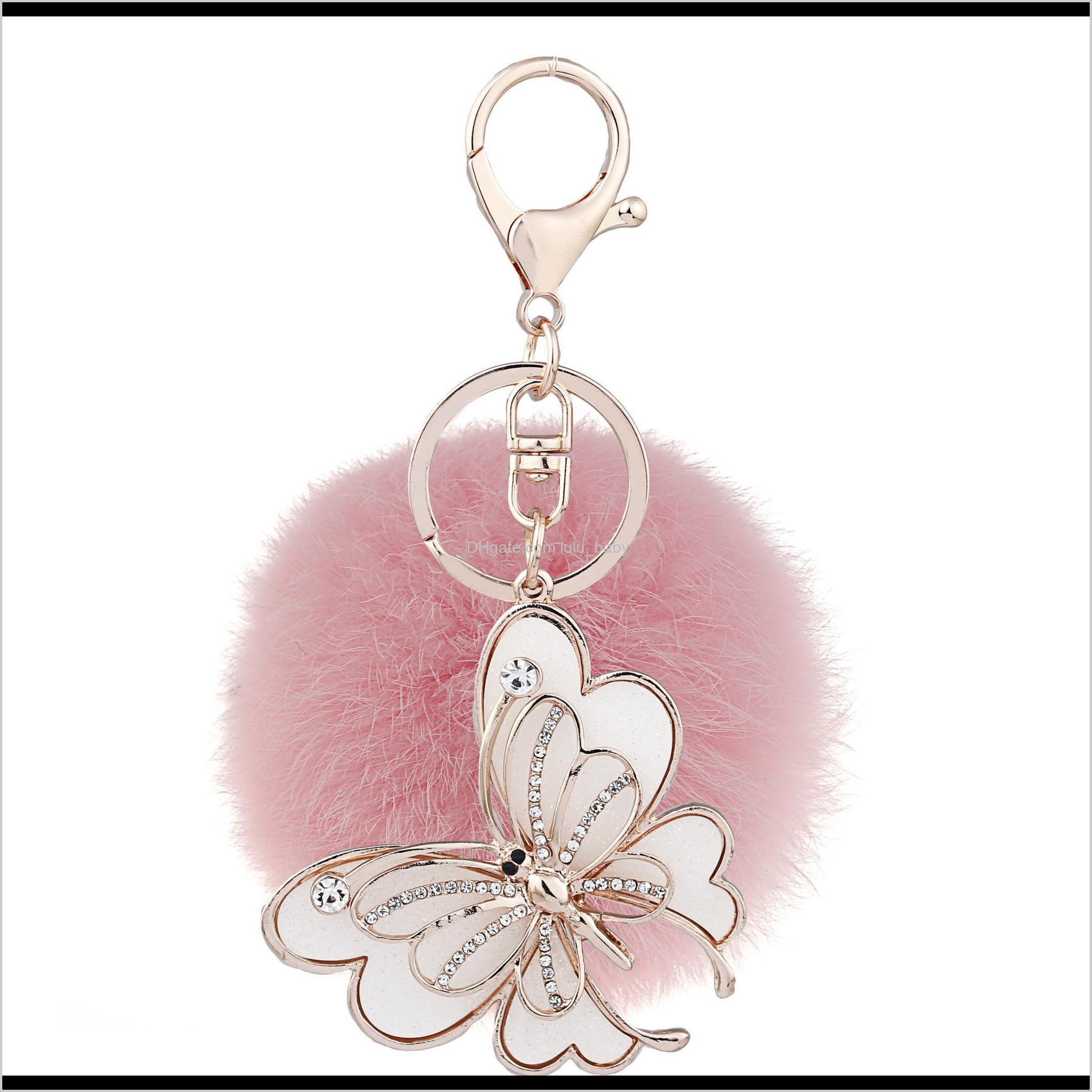 Keychains Real Rabbit Pom Poms Keychain Crystal Butterfly Charms Soft Fur Ball Gold Metal Key Chains Plush Car Keyring Hixim Lypmk, Silver
Keychains Real Rabbit Pom Poms Keychain Crystal Butterfly Charms Soft Fur Ball Gold Metal Key Chains Plush Car Keyring Hixim Lypmk, Silver