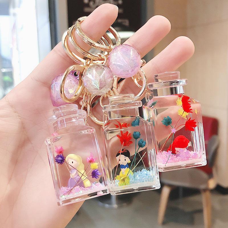 Keychains Dried Flower Princess Keychain Acrylic Oiled Liquid Drifting Bottle Key Ring For Women Girl Car Bag Pendant Chains
Keychains Dried Flower Princess Keychain Acrylic Oiled Liquid Drifting Bottle Key Ring For Women Girl Car Bag Pendant Chains