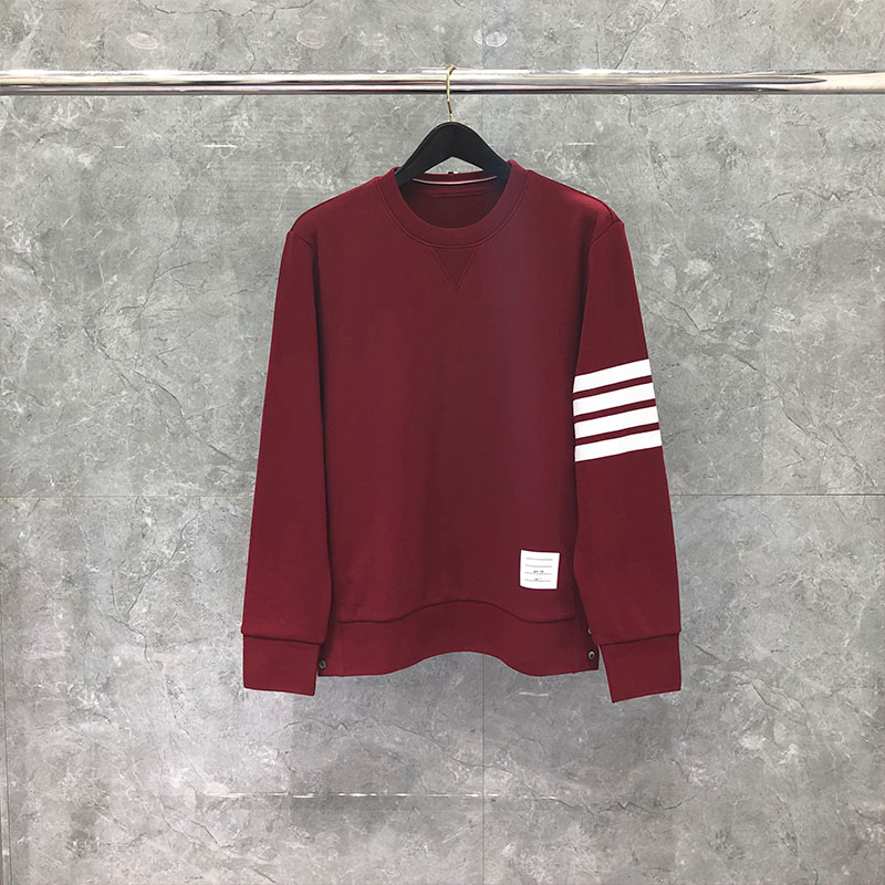 TB THOM AND TB BROWNE Men's Red Sweatshirts Fashion Brand Basic Blouse Women's Clothing Classic Cotton 4-Bar Stripe Casual Pullove, Black
TB THOM AND TB BROWNE Men's Red Sweatshirts Fashion Brand Basic Blouse Women's Clothing Classic Cotton 4-Bar Stripe Casual Pullove, Black