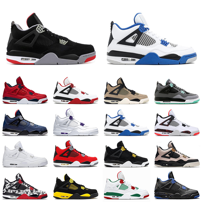 4s Men Basketball Shoes Jumpman 4 Bred Motorsport Blue Taupe Haze Black Cat Fire Red 25th Anniversary Fashion Trainer Sneakers 7-13, # 6
4s Men Basketball Shoes Jumpman 4 Bred Motorsport Blue Taupe Haze Black Cat Fire Red 25th Anniversary Fashion Trainer Sneakers 7-13, # 6