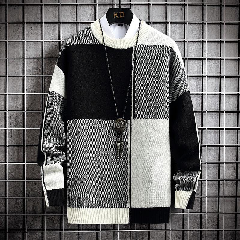 Men's Sweaters 2021 Winter Warm Sweater Men Half Turtleneck Pullover Street Patchwork Mens Autumn Casual Loose Knitted Tops, White;black
Men's Sweaters 2021 Winter Warm Sweater Men Half Turtleneck Pullover Street Patchwork Mens Autumn Casual Loose Knitted Tops, White;black