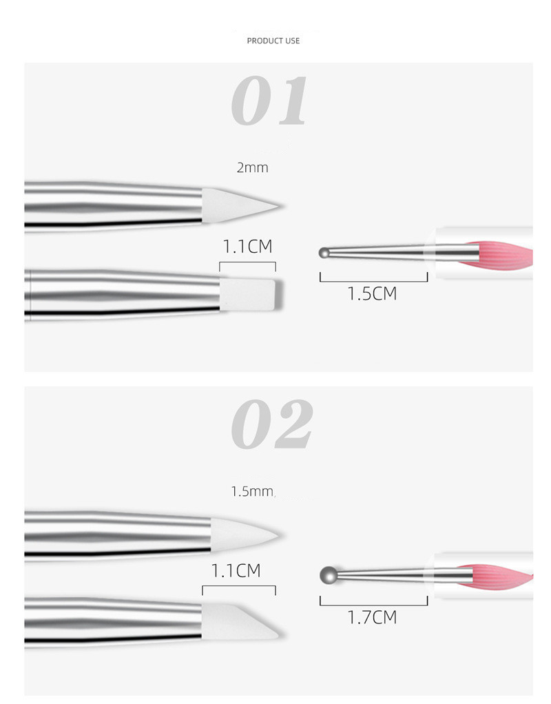 Nail Art Brushes Set Gradient Line Painting Dotting Pen Kit Acrylic Handle Gel Polish Crystal Brush Salon Nails Manicure Tools Pinceles Para Decoracio