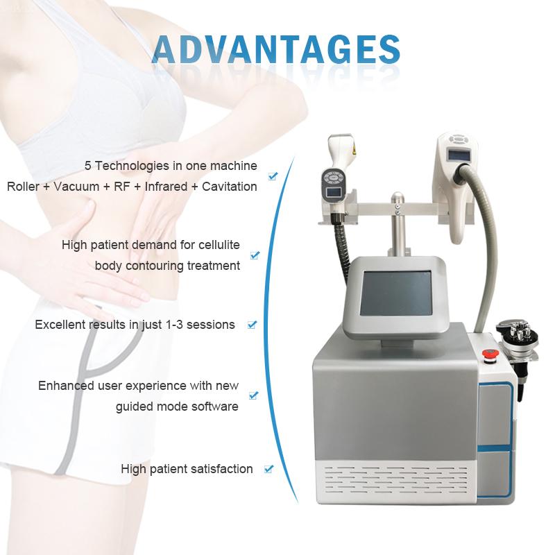 2021 Body Slim Roller Slimming Machine Vacuum RF Infared Light Radio Frequency Skin Tightening Machines Rolle Message