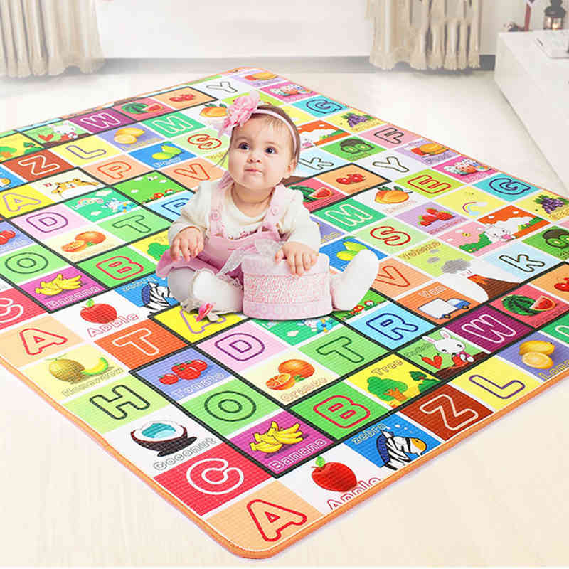 200x180 Bagged Baby Play Mat Kids Developing Mat Eva Foam Gym Games Play Puzzles Baby Carpets Toys for Children's Rug Soft Floor 210402
