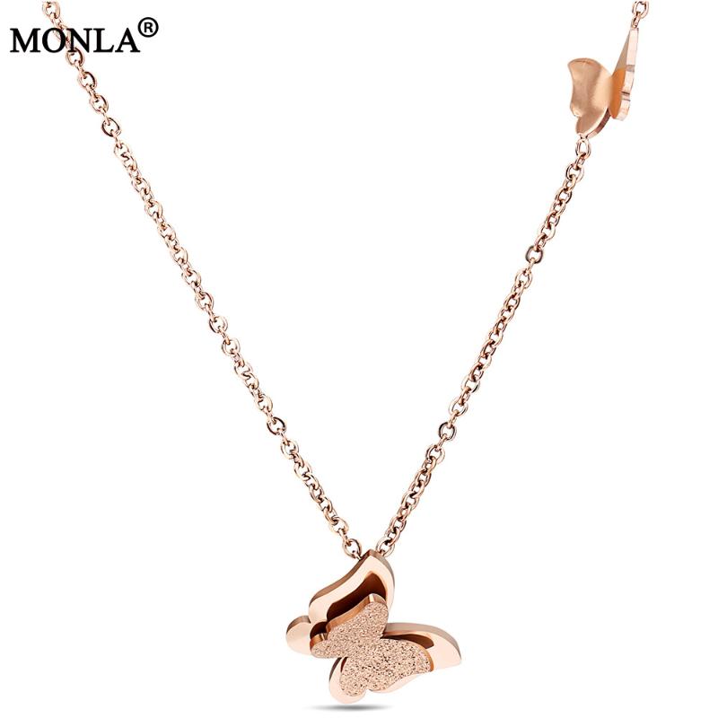 Monla Fashion Vintage Rose Gold-color Stainless Steel Butterfly Necklace Dull Polish Statement For Women Chokers
Monla Fashion Vintage Rose Gold-color Stainless Steel Butterfly Necklace Dull Polish Statement For Women Chokers