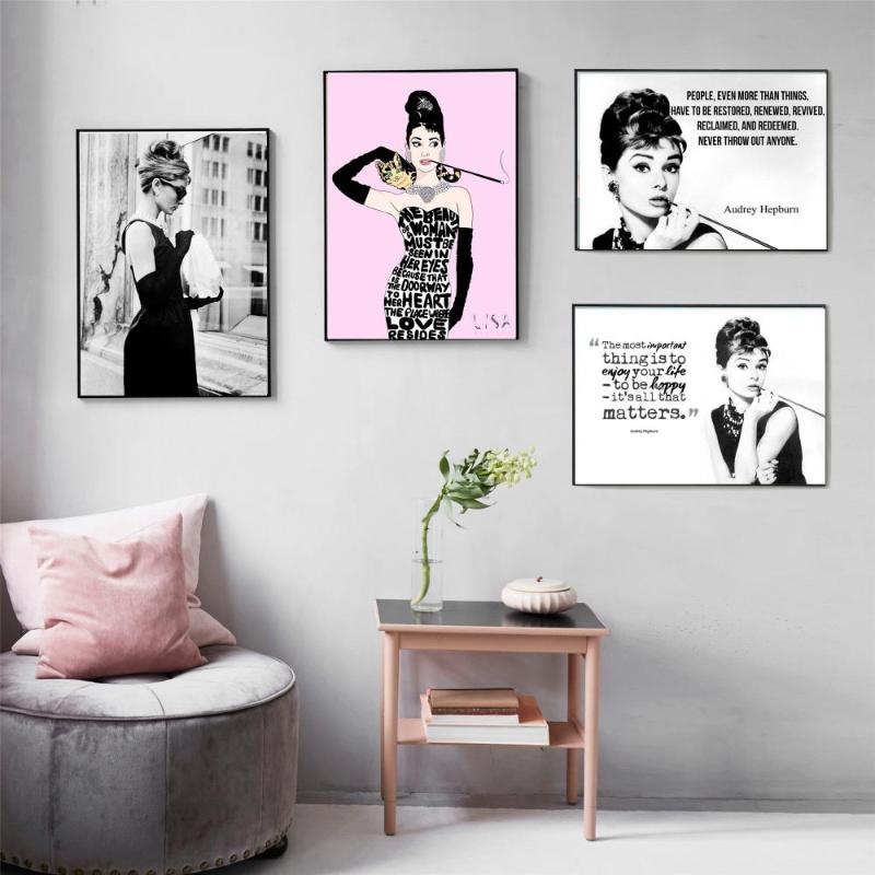 Canvas Printed Home Decor Painting Retro Audrey Hepburn Pictures Wall Artwork Modular Modern Nordic Style Poster For Living Room Paintings
Canvas Printed Home Decor Painting Retro Audrey Hepburn Pictures Wall Artwork Modular Modern Nordic Style Poster For Living Room Paintings