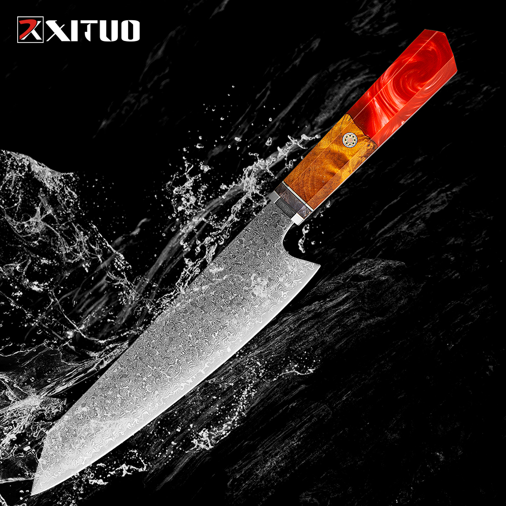 XITUO 8" Inch Damascus Chef Knife Kiritsuke Japanese Kitchen Knives Professional Ultra Sharp VG10 67 Layers Damascus Steel Blade
XITUO 8" Inch Damascus Chef Knife Kiritsuke Japanese Kitchen Knives Professional Ultra Sharp VG10 67 Layers Damascus Steel Blade