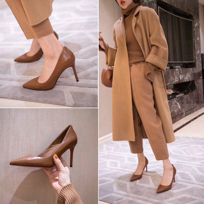 dress shoes high-heeled apricot leather shoes, thin-heeled shoes -pointed wyg6, Black
dress shoes high-heeled apricot leather shoes, thin-heeled shoes -pointed wyg6, Black