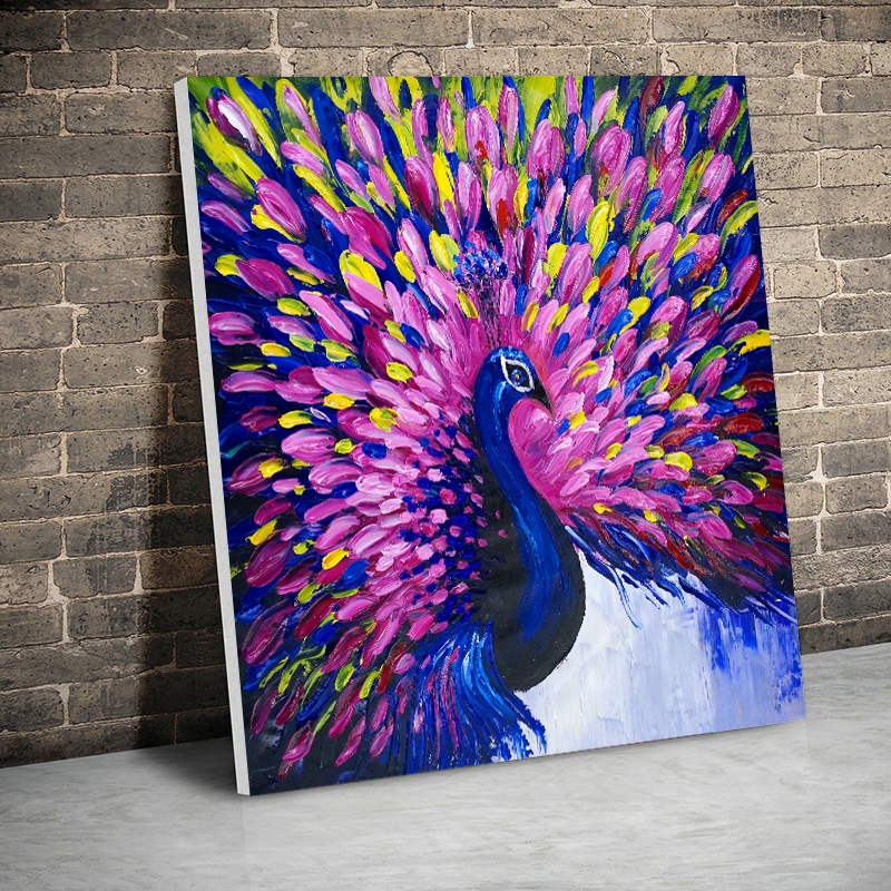Watercolor Peacock Canvas Pictures Wall Painting For Living Room Decorative Posters Prints Home Decor NO FRAME
