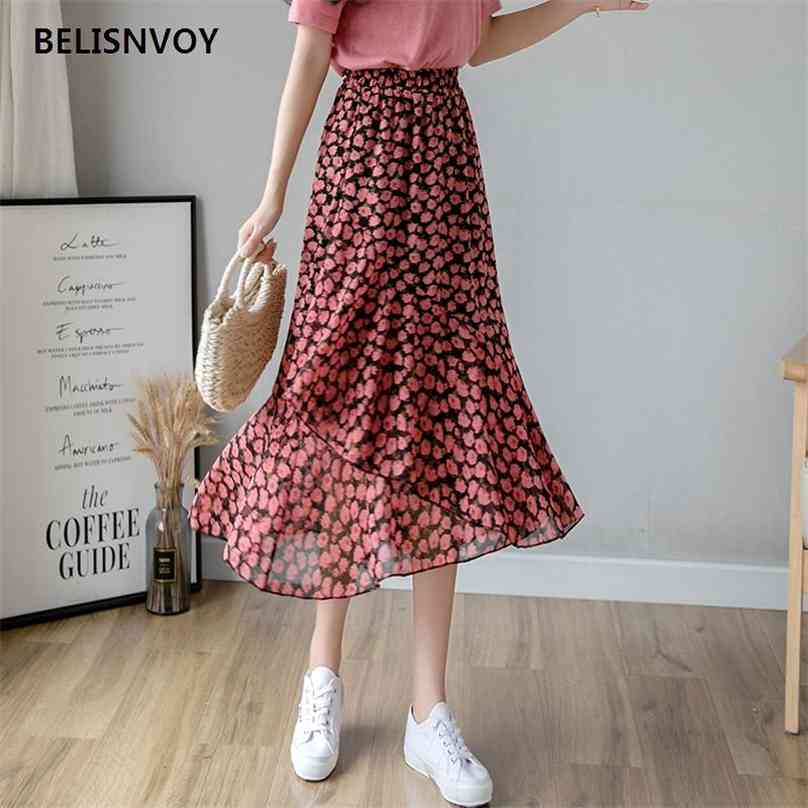 Women Irregular midi Skirt Floral Printed Chiffon Ruffles Female Summer Beachwear High Waist Bohemian A-line Sweet Long Skirts 210520, Beige
Women Irregular midi Skirt Floral Printed Chiffon Ruffles Female Summer Beachwear High Waist Bohemian A-line Sweet Long Skirts 210520, Beige