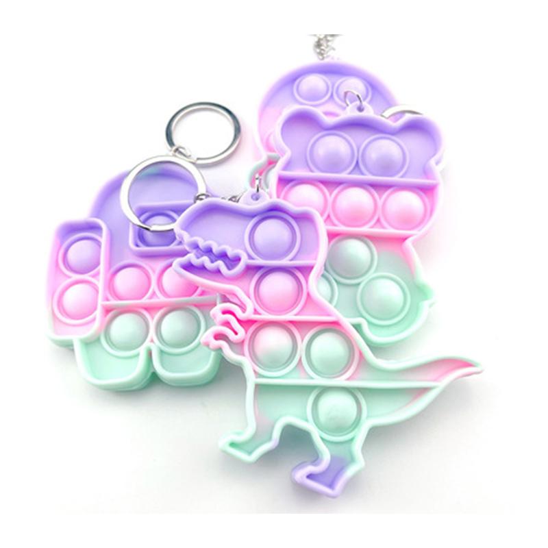 DHL 3-7 days delivery Random Mini Pop Its Fidget Toys Kit Keychain Autism Squishy Stress Reliever Toys Adult Children Anti Stress Set Antistress Toys 