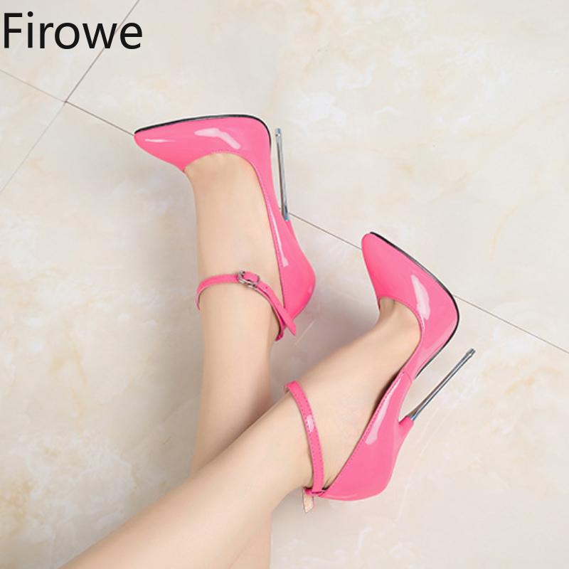 Dress Shoes Firowe Women Patent Leather Ankle Buckle Stiletto Super High Heel Pump Pole Dance Zapatos De Mujer Black 16CM
Dress Shoes Firowe Women Patent Leather Ankle Buckle Stiletto Super High Heel Pump Pole Dance Zapatos De Mujer Black 16CM