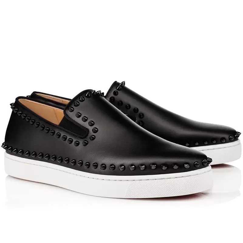 Luxury High Quality Brand Dress Shoes Patent Leather Loafers With Spikes Men Women Red Bottom Roller Pik Boats Comfortable Designer Wedding, Black
Luxury High Quality Brand Dress Shoes Patent Leather Loafers With Spikes Men Women Red Bottom Roller Pik Boats Comfortable Designer Wedding, Black
