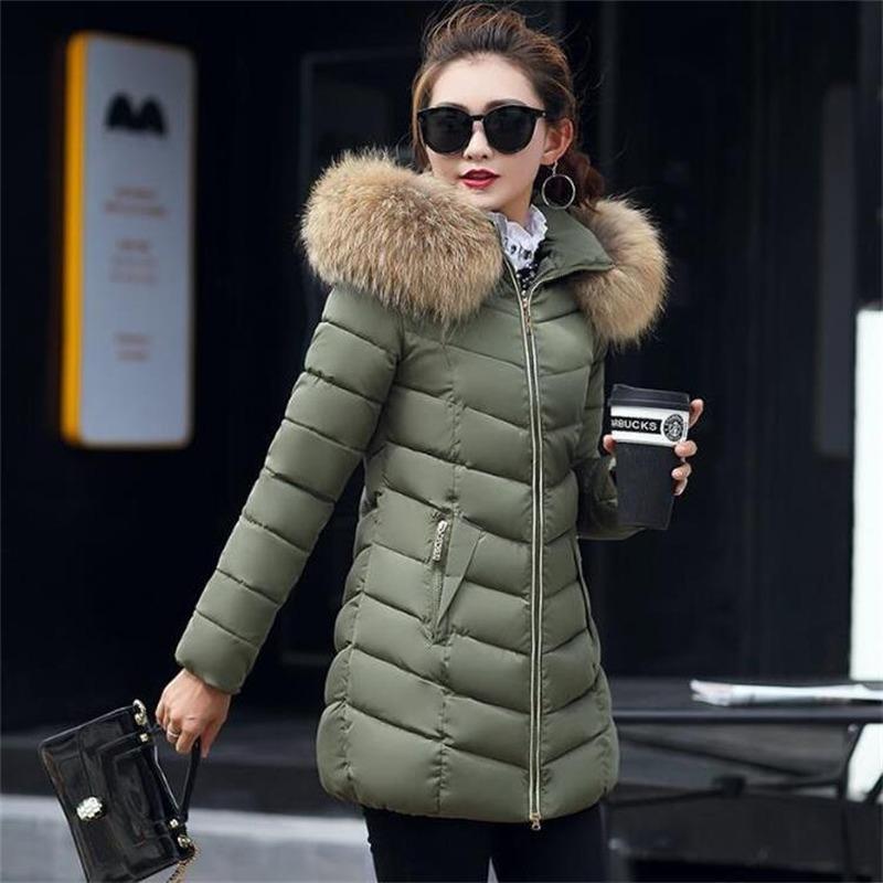 Winter Jacket Women Plus Size Womens Down Cotton Parkas Thicken Outerwear Solid Hooded Coats Female Slim Basic Tops Women's Trench