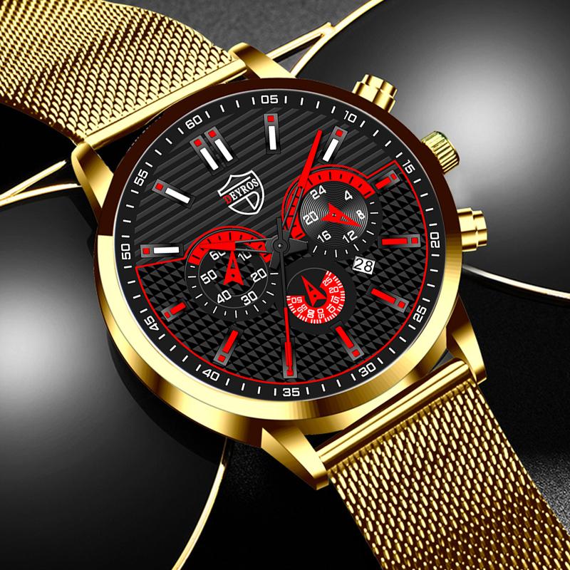 Wristwatches Fashion Mens Gold Watches Men Stainless Steel Mesh Belt Quartz Wrist Watch Man Business Casual Leather Strap, Leather black silver
Wristwatches Fashion Mens Gold Watches Men Stainless Steel Mesh Belt Quartz Wrist Watch Man Business Casual Leather Strap, Leather black silver