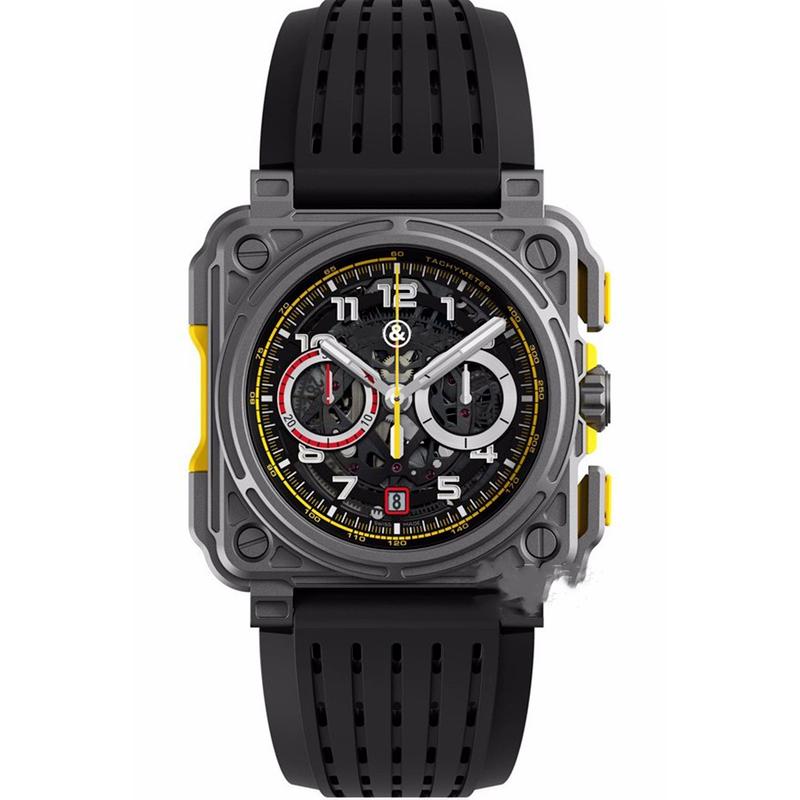 Wristwatches UMQ Fashion BR Model Sport Rubber Watchband Quartz Bell Luxury Multifunction Watch Business Stainless Steel Man Ross Wristwatch
Wristwatches UMQ Fashion BR Model Sport Rubber Watchband Quartz Bell Luxury Multifunction Watch Business Stainless Steel Man Ross Wristwatch